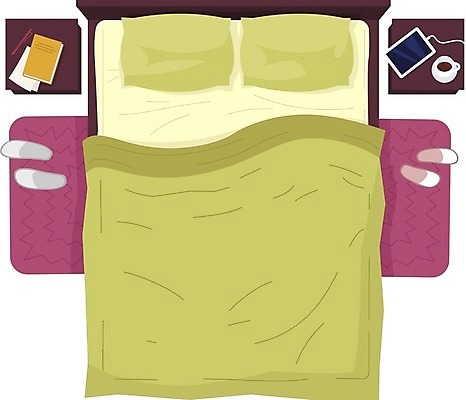 EPS 해외이미지 일러스트 베개 침구 슬리퍼 사람없음 책 태블릿 침실 매트 침대 편안함 커피잔 해외일러스트 커피 가구 신발 잔 전자제품 스마트기기 감각 파일형식 벡터 이미지허브