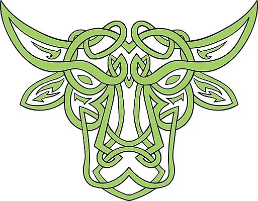 EPS 해외이미지 동물 야생동물 일러스트 그래픽 장식 머리 소 흰배경 황소 매듭 짜임 고립 해외일러스트 백그라운드 포유류 신체부위 흰색 파일형식 벡터 이미지허브