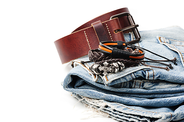 포토 JPG 해외이미지 팔찌 사람없음 벨트 청바지 가죽 오브젝트 해외포토 잡화 장신구 바지 파일형식 이미지허브