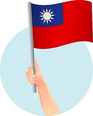 EPS 해외이미지 손 물결 여행 일러스트 휴가 이벤트 축제 자유 축하 깃발 잡기 작음 대만 깃대 봉 애국심 독립 전국 해외일러스트 아시아 컨셉 모션 신체부위 크기 파일형식 벡터 이미지허브