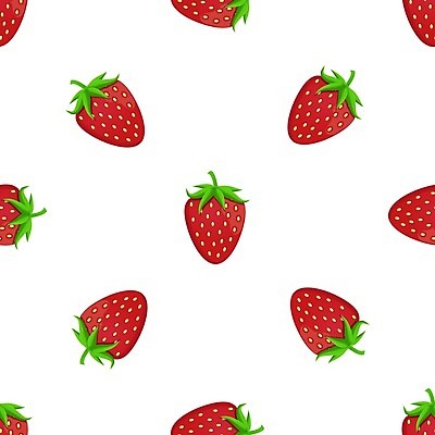 EPS 해외이미지 패턴 일러스트 딸기 디저트 사람없음 빨간색 해외일러스트 음식 컬러 무늬 과일 파일형식 벡터 이미지허브