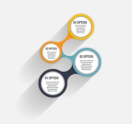 EPS 해외이미지 하늘색 일러스트 비즈니스 사람없음 그래픽 노란색 검은색 인포그래픽 원형 연결 심플 엘리먼트 해외일러스트 도형 컬러 파란색 파일형식 벡터 이미지허브