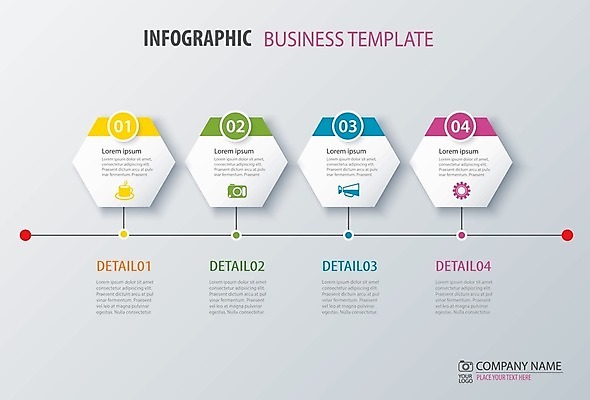 EPS 해외이미지 디자인 일러스트 비즈니스 사람없음 인포그래픽 정보 육각형 타임라인 해외일러스트 도형 파일형식 벡터 이미지허브