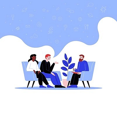 EPS 해외이미지 커플 여자 남자 생각 의자 일러스트 아이디어 병원 대화 사람 앉기 사무실 고통 의사 마음 그룹 플랫 뇌 걱정 문제 긴장 테라피 고립 돌봄 우울증 이슈 정신과 정신과의사 조언 증상 지원 치료사 해외일러스트 직업 감정 가구 컨셉 비즈니스 의학 관계 모션 말하기 뷰티 의료진 질병 파일형식 벡터 이미지허브