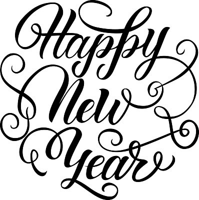 EPS 해외이미지 손글씨 일러스트 글자캘리그라피 사람없음 새해인사 심플 해피뉴이어 레터링 해외일러스트 캘리그라피 새해 인사 파일형식 벡터 이미지허브