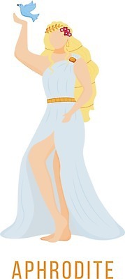 EPS 해외이미지 전신 여자 일러스트 조류 한명 성인 손들기 그리스로마신화 그리스신 아프로디테 성인여자한명만 해외일러스트 동물 1 모션 사람 신_종교 신화 여자한명만 성인여자만 파일형식 벡터 이미지허브
