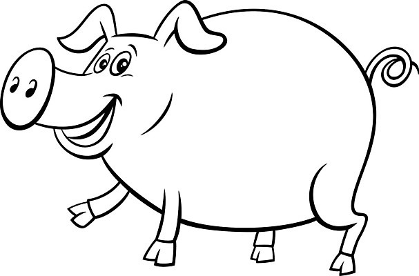 EPS 해외이미지 클립아트 동물 캐릭터 행복 일러스트 흑백 그래픽 책 농장 가축 돼지 만화 그림 꼬리 페이지 주둥이 색칠공부 해외일러스트 일러캐릭터 감정 농업 포유류 촬영기법 학습 색칠 파일형식 벡터 이미지허브