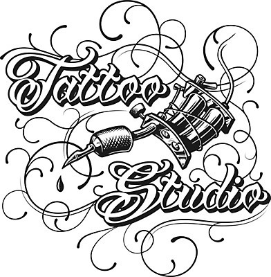 EPS 해외이미지 손글씨 일러스트 스튜디오 글자캘리그라피 사람없음 기계 문신 심플 레터링 해외일러스트 캘리그라피 파일형식 벡터 이미지허브