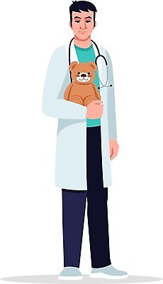 EPS 해외이미지 전신 남자 일러스트 병원 한명 들기 성인 30대 곰인형 의사 소아과의사 성인남자한명만 해외일러스트 1 인형 의학 모션 사람 장년 의료진 남자한명만 성인남자만 파일형식 벡터 이미지허브