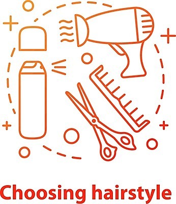 EPS 해외이미지 헤어스타일 사람없음 머리빗 드라이어 머리손질 미용가위 헤어스프레이 스타일 해외일러스트 가위_도구 뷰티 미용용품 헤어용품 파일형식 벡터 이미지허브
