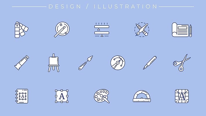 EPS 해외이미지 디자인 종이 선 일러스트 텍스트 타이포그라피 연필 펜 공책 웹 페인트 인포그래픽 공구 붓 부채 팔레트 플랫 칼 디자이너 스케치 심볼 이젤 그림 매듭 예술가 화가 튜브 마법 시트 프리랜서 해외일러스트 직업 문자 인터넷 문구용품 학용품 미술 필기구 미술도구 도구 파일형식 벡터 이미지허브