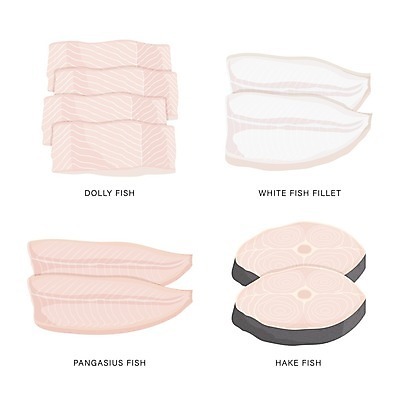 EPS 해외이미지 일러스트 식재료 어류 사람없음 슬라이스 토막 해외일러스트 수중동물 파일형식 벡터 이미지허브