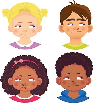 EPS 해외이미지 여자 남자 감정 어린이 인물캐릭터 일러스트 표정 소년 여러명 상반신 세트 삐침 어린이만 해외일러스트 일러캐릭터 캐릭터 다수 사람 파일형식 벡터 이미지허브