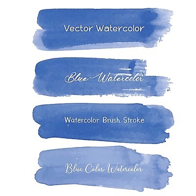 EPS 해외이미지 백그라운드 일러스트 붓터치 수채화 사람없음 파란색 번짐 해외일러스트 컬러 파일형식 벡터 효과 이미지허브