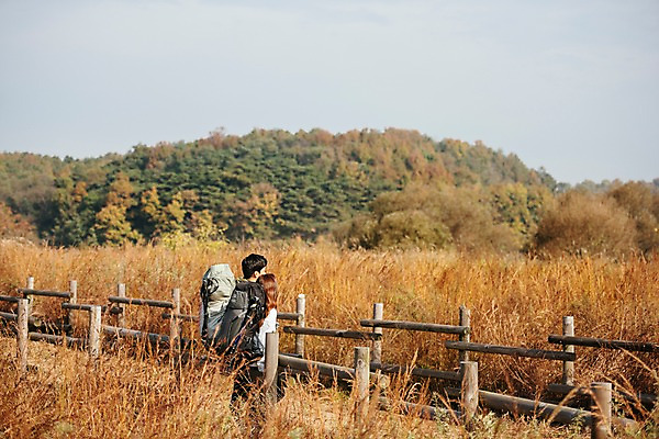 포토 JPG 주간 커플 응시 여자 남자 여행 배낭 아웃도어 서기 사람 풍경 상반신 20대 성인 야외 두명 옆모습 울타리 가을풍경 기댐 트래킹 한국인 가을 억새밭 성인만 강천섬 국내포토 여주시 자연요소 시선 계절 뷰포인트 섬 가방 관계 모션 레저 동양인 청년 담장 억새 경기도 파일형식 여주_지역 가을_계절
