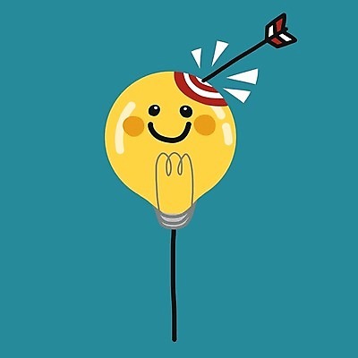 EPS 해외이미지 캐릭터 디자인 행복 컨셉 일러스트 전구 성공 화살 아이디어 미소 웃음 사람없음 램프 과녁판 목표 계획 풍선 해외일러스트 일러캐릭터 감정 조명 표정 파일형식 벡터 이미지허브