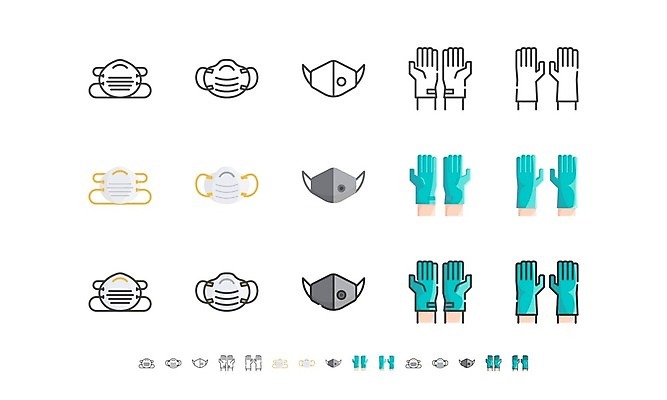 EPS 해외이미지 얼굴 선 장갑 일러스트 건강 관리 가면 안전 치료 세트 시험 수비 수술 플랫 바이러스 보호 위생 질병 일회용 예방 윤곽 감염 고무 비닐 고립 라텍스 얇은 엘리먼트 위생관리 팁 해외일러스트 잡화 교육 컨셉 의학 모션 재질 신체부위 파일형식 벡터 이미지허브