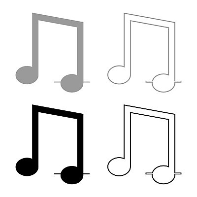 EPS 해외이미지 음악 일러스트 열쇠 세트 검은색 쪽지 소리 회색 심볼 윤곽 고립 구역 멜로디 뮤지컬 해외일러스트 컬러 문화예술 파일형식 벡터 이미지허브