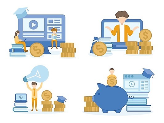 EPS 해외이미지 디자인 교육 컨셉 돈 인터넷 일러스트 비즈니스 졸업 교실 학교 모바일 거리 사람 책 금융 스터디 동전 교사 플랫 도서관 강의 투자 온라인 마케팅 소셜미디어 수입 해외일러스트 직업 경제 학습 재산 파일형식 벡터 이미지허브