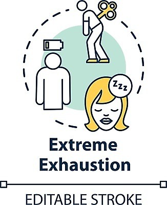 EPS 해외이미지 피곤 사람없음 과로 만성피로 증상 해외일러스트 컨셉 파일형식 벡터 이미지허브