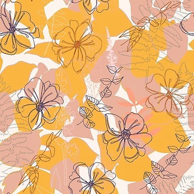 EPS 해외이미지 식물 꽃 실루엣 백그라운드 잎 꽃무늬 패턴 일러스트 자연 벽지 추상 그래픽 여름 장미 정원 봄 직물 우아함 허브 그림 유기농 윤곽 손그림 양귀비 수국 양치류 현실 해외일러스트 웰빙 계절 컨셉 무늬 촬영기법 생태계 파일형식 벡터 이미지허브