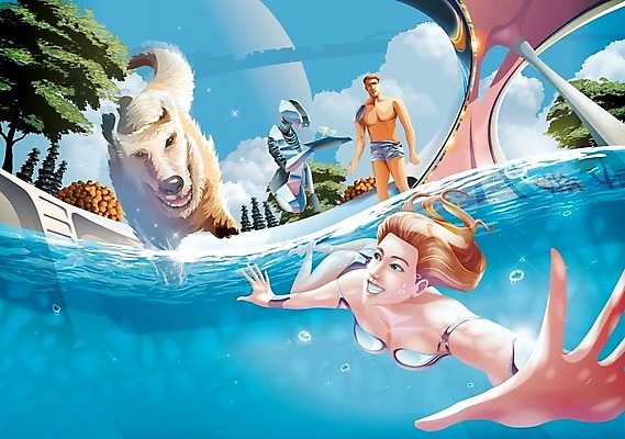 EPS 해외이미지 커플 수영복 행복 컨셉 일러스트 가족 상상 미래 휴식 아이디어 미술 비키니 파티 수영 개 당구 종업원 로봇 클럽 동반자 순간 해외일러스트 직업 옷 감정 포유류 관계 문화예술 이벤트 구기 수상스포츠 파일형식 벡터 이미지허브