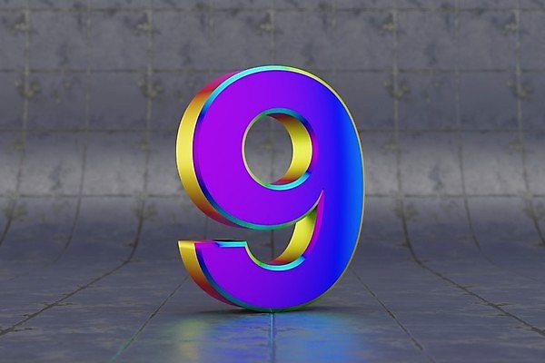 포토 JPG 해외이미지 캐릭터 알파벳 백그라운드 일러스트 사람없음 빛 반짝임 컬러풀 숫자 반사 3D 금속 9 타일 만들기 광택 타입 고립 콘크리트 해외일러스트 문자 영어 컬러 모션 재질 디지털합성 파일형식 이미지허브