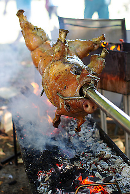 포토 JPG 해외이미지 동물 전통 문화 음식 불 육류 돼지고기 요리 사람없음 야외 소풍 갈색 파티 머리 식사 축하 죽음 돼지 뜨거움 맛 그릴 바비큐 굽기 가득함 준비 잔치 햄 숯 석탄 여신 해외포토 자연요소 컬러 컨셉 식재료 포유류 주방용품 이벤트 신체부위 야외활동 구이 파일형식 이미지허브