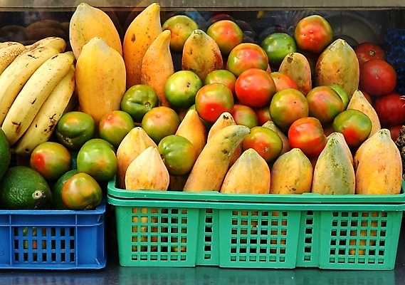 포토 JPG 해외이미지 농업 토마토 오렌지 과일 바나나 건강 사람없음 빨간색 초록색 바구니 신선 계산대 숙성 해외포토 산업 컬러 채소 파일형식 이미지허브