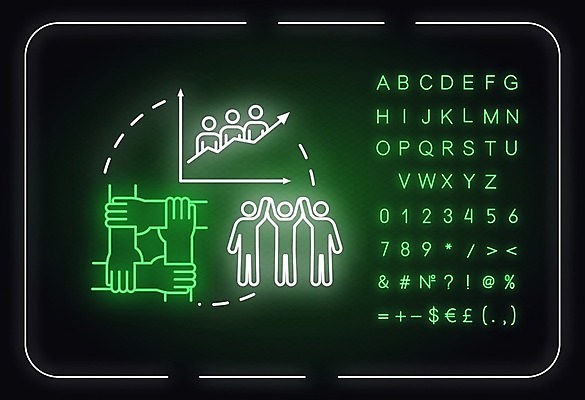 EPS 해외이미지 일러스트 사람모양 사람없음 우정 네온 의사소통 해외일러스트 모양 친구 파일형식 벡터 이미지허브