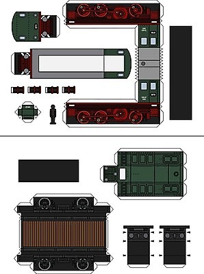 EPS 해외이미지 종이 일러스트 사람모양 사람없음 초록색 설계도 부속품 디젤 화물기차 해외일러스트 모양 컬러 건설업 기차 오브젝트 파일형식 벡터 이미지허브