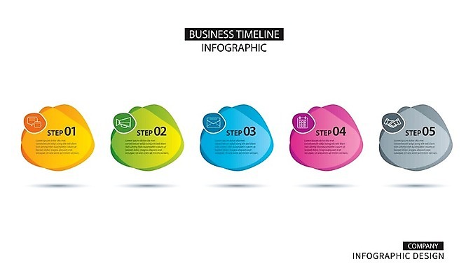 EPS 해외이미지 디자인 일러스트 비즈니스 사람없음 인포그래픽 단계 엘리먼트 타임라인 해외일러스트 파일형식 벡터 이미지허브