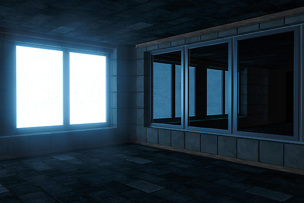 포토 JPG 해외이미지 창문 사람없음 내부 빛 반사 3D 검은색 어둠 공간 해외포토 컬러 디지털합성 파일형식 이미지허브