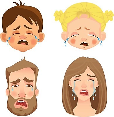 EPS 해외이미지 여자 남자 감정 어린이 인물캐릭터 일러스트 표정 소년 여러명 성인 세트 머리 슬픔 울음 눈물 해외일러스트 일러캐릭터 캐릭터 다수 사람 신체부위 파일형식 벡터 이미지허브