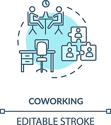 EPS 해외이미지 회사 회의 직장 사람없음 사무실 종업원 프리랜서 코워킹스페이스 해외일러스트 직업 비즈니스 파일형식 벡터 공유경제 이미지허브