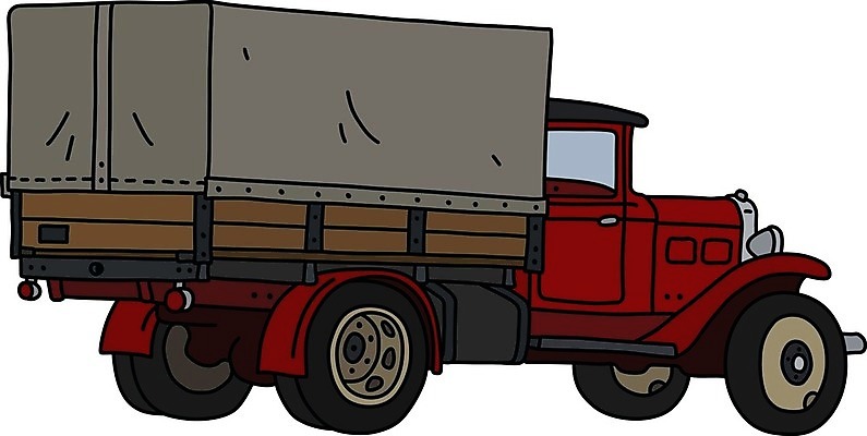 EPS 해외이미지 일러스트 자동차 사람없음 빈티지 클래식 복고 화물트럭 클래식카 해외일러스트 육상교통 컨셉 승용차 트럭 파일형식 벡터 이미지허브