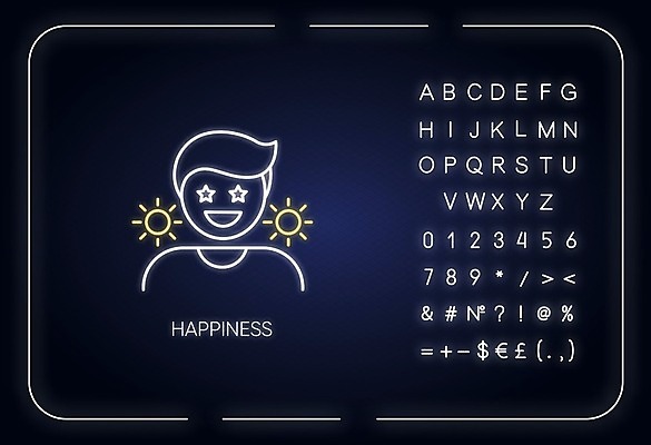 EPS 해외이미지 일러스트 사람모양 사람없음 태양 기쁨 네온 해외일러스트 자연요소 모양 감정 파일형식 벡터 이미지허브