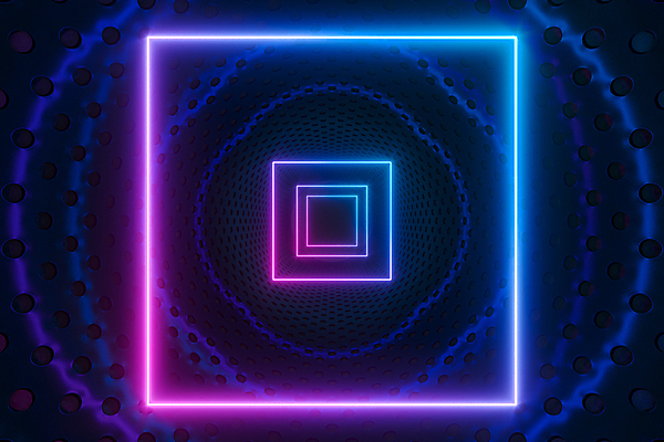 포토 JPG 해외이미지 백그라운드 추상 사각프레임 사람없음 그래픽 3D 터널 정사각형 네온 해외포토 도형 길 무늬 프레임 사각형 디지털합성 파일형식 이미지허브