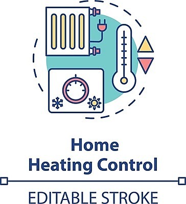 EPS 해외이미지 가정 주택 사람없음 에너지 온도계 난방기 시스템 난방시설 제어 해외일러스트 건물 시설 난방용품 파일형식 벡터 이미지허브