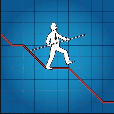 EPS 해외이미지 선 컨셉 돈 일러스트 비즈니스 그래프 경사 빨간색 금융 경제 파란색 걷기 검은색 흰색 비즈니스맨 막대기 떨어짐 만화 그림 수익 부정적 적자 해외일러스트 남자 감정 컬러 모션 직장인 재산 파일형식 벡터 이미지허브