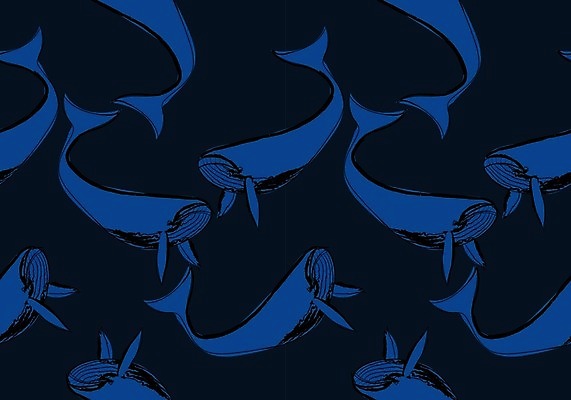 EPS 해외이미지 동물 계절 포스터 바다 백그라운드 패턴 일러스트 미술 파란색 낙서 인쇄 고래 그림 해외일러스트 컬러 무늬 포유류 문화예술 수중동물 파일형식 벡터 이미지허브