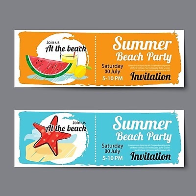 EPS 해외이미지 배너 영어 가로배너 일러스트 불가사리 수박 사람없음 가로 세트 티켓 레몬 레모네이드 해외일러스트 문자 과일 극피동물 에이드 파일형식 벡터 이미지허브