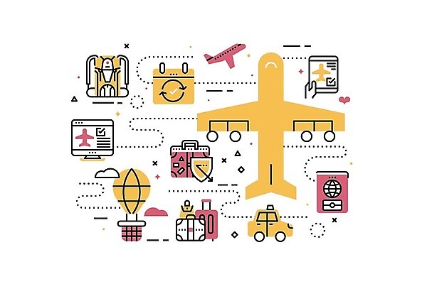 EPS 해외이미지 디자인 여행 가방 일러스트 교통시설 휴가 비행기 사람없음 열기구 택시 여권 백팩 해외일러스트 잡화 교통 항공교통 승용차 자동차 대중교통 시설 파일형식 벡터 이미지허브