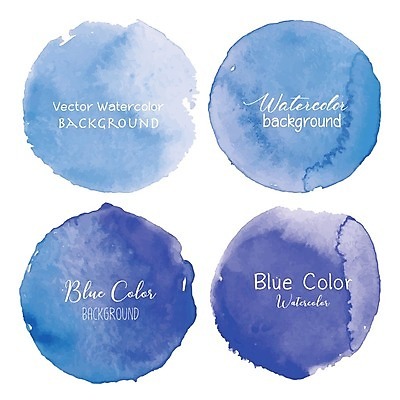 EPS 해외이미지 백그라운드 일러스트 붓터치 수채화 사람없음 파란색 번짐 해외일러스트 컬러 파일형식 벡터 효과 이미지허브