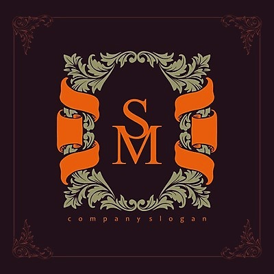 EPS 해외이미지 디자인 일러스트 프레임 사람없음 화려 복고 바로크 레터링 스타일 해외일러스트 컨셉 파일형식 벡터 이미지허브