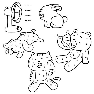 EPS 해외이미지 클립아트 동물 디자인 남자 선 포즈 일러스트 자연 날씨 아이디어 피곤 사람 장식 여름 세트 태양 고양이 습기 토끼 뜨거움 부채 그리기 개 낙서 만화 스케치 라인아트 사인 그림 땀 클립 심플 윤곽 손그림 지구온난화 생태학 해외일러스트 자연요소 계절 교육 컨셉 포유류 모션 미술 반려동물 생태계 기후변화 파일형식 벡터 이미지허브