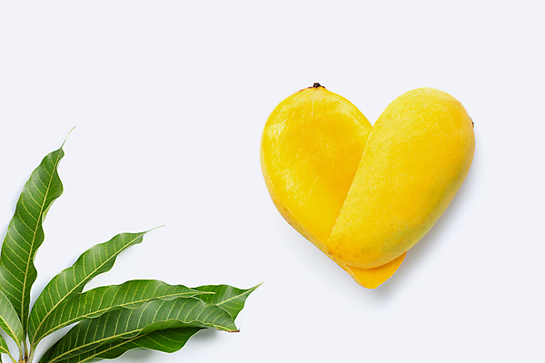 포토 JPG 해외이미지 잎 실내 사람없음 두개 하트 열대과일 흰배경 망고 겹침 해외포토 모양 식물 백그라운드 2 과일 내부 흰색 파일형식 이미지허브