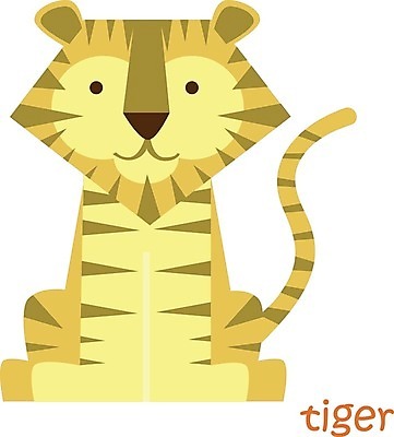 EPS 해외이미지 한마리 일러스트 사람없음 귀여움 호랑이캐릭터 해외일러스트 1 동물캐릭터 컨셉 호랑이 파일형식 벡터 이미지허브