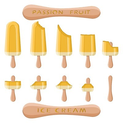 EPS 해외이미지 일러스트 아이스크림 디저트 사람없음 세트 막대기 열정 해외일러스트 감정 음식 파일형식 벡터 이미지허브