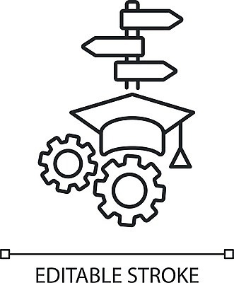 EPS 해외이미지 교육 일러스트 학사모 졸업 사람없음 심볼 톱니바퀴 해외일러스트 모자_잡화 파일형식 벡터 이미지허브